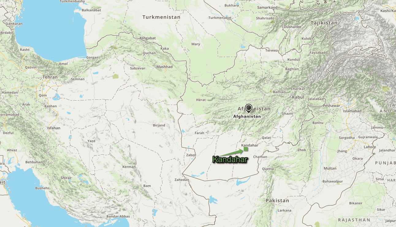 political map of kandahar afghanistan